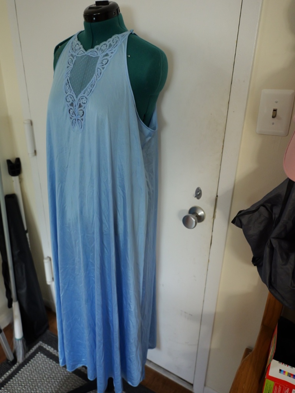 Vanity Fair Blue long maxi dress and night gown Large
